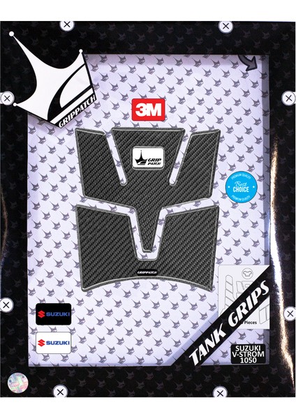 Suzuki V-Strom 1050 2025 ile Uyumlu Kaydırmaz 6d Karbon 19 Parça Tank Pad Seti GC55 fırsatları
