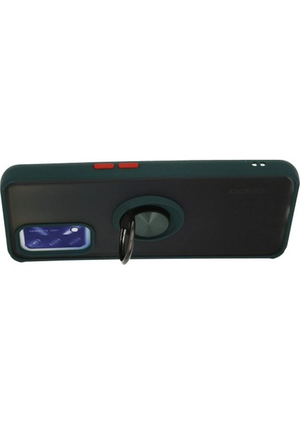 Newface Oppo A74 4g Kılıf Montreal Yüzüklü Silikon Kapak - Yeşil modelleri