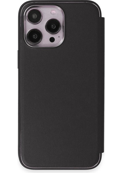 Newface iPhone 14 Pro Kılıf Dolpin Kapaklı - Siyah