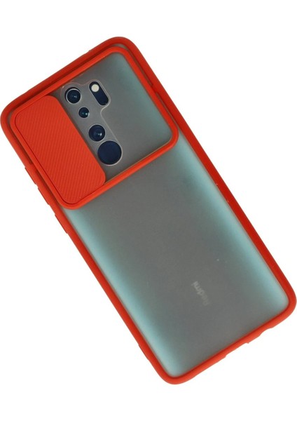 Newface Xiaomi Redmi Note 8 Pro Kılıf Palm Buzlu Kamera Sürgülü Silikon - Kırmızı fiyatları