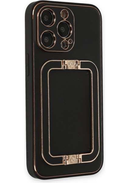 Newface iPhone 13 Pro Max Kılıf Coco Elit Kapak - Siyah