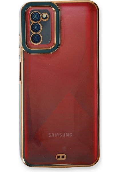 Newface Samsung Galaxy A03S Kılıf Liva Lens Silikon - Yeşil