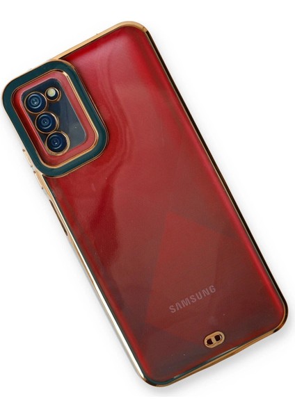 Newface Samsung Galaxy A03S Kılıf Liva Lens Silikon - Yeşil