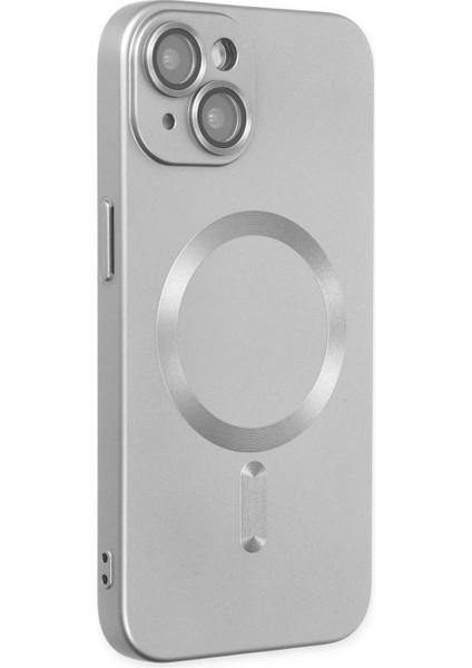 Newface iPhone 14 Plus Kılıf Moshi Lens Magneticsafe Silikon - Gümüş