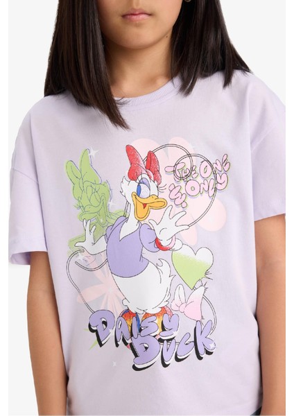 Kız Çocuk Disney Mickey Mouse &Friends Relax Fit Bisiklet Yaka Kısa Kollu Tişört E2629A825SM indirimleri