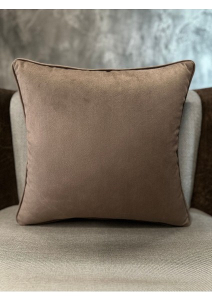Elite Ithal Ipek Kadife Kahve Renk Kırlent Kılıfı 43X43CM 1 Adet