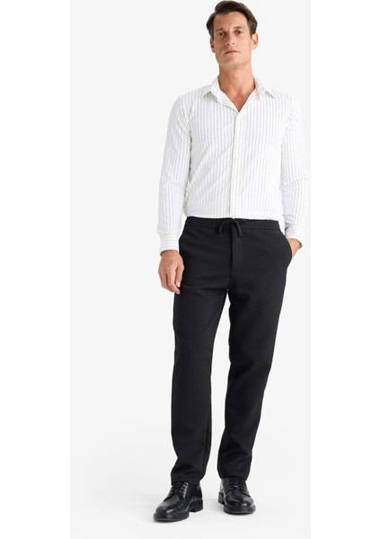 Regular Fit Normal Kesim Kumaş Pantolon Cepli Düz Paça E2937AX24WN fiyatları