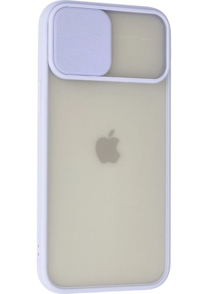 Newface iPhone 12 Pro Max Kılıf Palm Buzlu Kamera Sürgülü Silikon - Lila modelleri