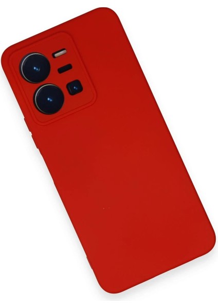 Newface Vivo Y35 Kılıf Nano Içi Kadife Silikon - Kırmızı modelleri