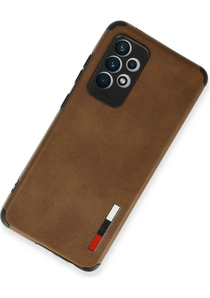Newface Samsung Galaxy A72 Kılıf Loop Deri Silikon - Kahverengi