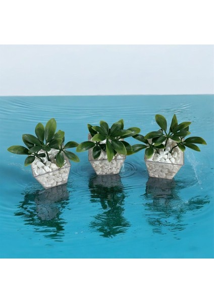 Elite Yapay Çiçek Dıy 3`lü Kübik Saksıda Podocarpus Bitkisi 1 Adet