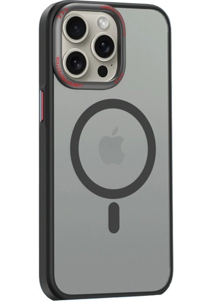 Movenchy iPhone 14 Pro Max Kılıf Radyant Magsafe Kapak - Siyah