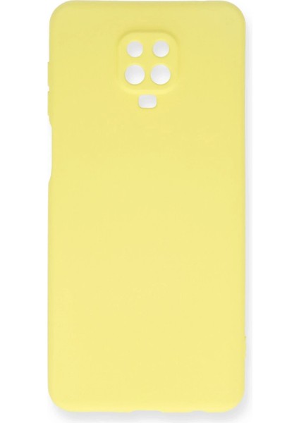 Newface Xiaomi Redmi Note 9 Pro Kılıf Nano Içi Kadife Silikon - Sarı