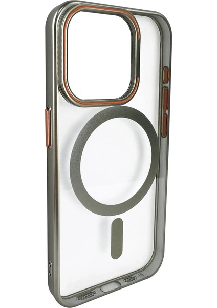 Joko iPhone 14 Pro Crown Lens Standlı Magsafe Kapak - Titan Gri