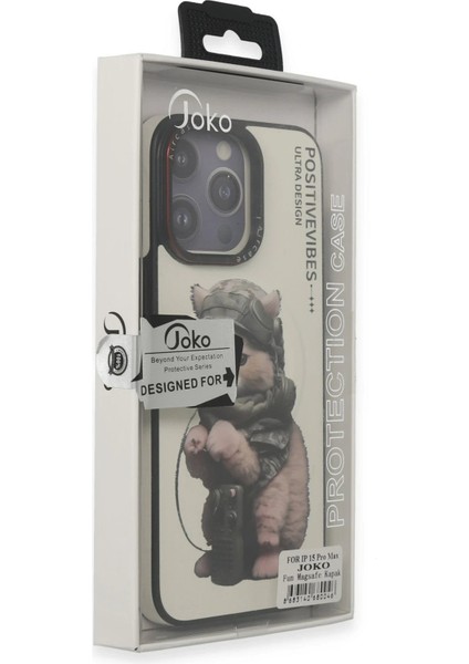 Joko iPhone 15 Pro Max Fun Magsafe Kapak - Titan Gri
