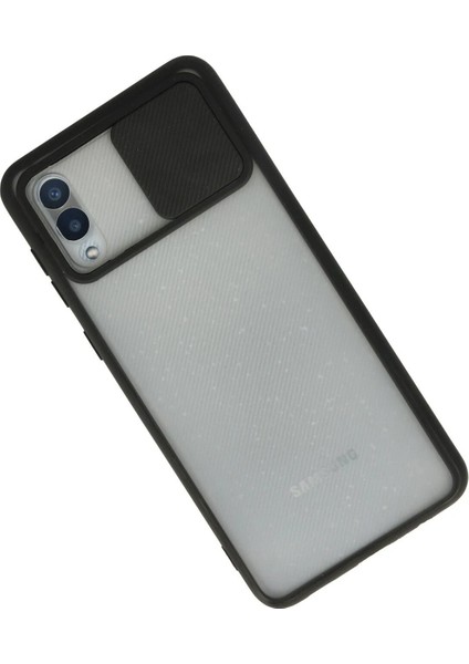 Newface Samsung Galaxy A02 Kılıf Palm Buzlu Kamera Sürgülü Silikon - Siyah fiyatları