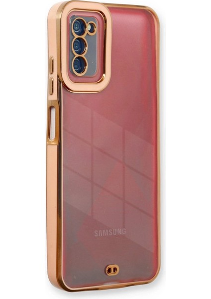 Newface Samsung Galaxy A03S Kılıf Liva Lens Silikon - Rose