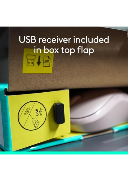 Logıtech MK270 Kablosuz USB Alıcılı Q Klavye Mouse Seti, Gül Kurusu