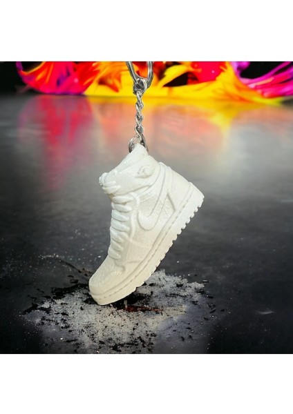 Elite Nike Jordan Ayakkabı Anahtarlık Beyaz 1 Adet