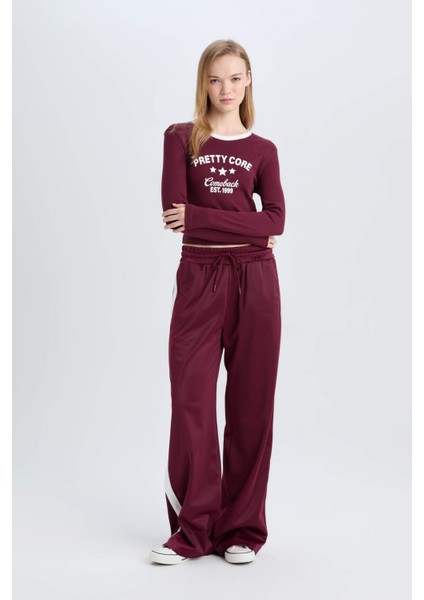 Coool Wide Leg Eşofman Altı Geniş Bol Paça Beli Lastikli Cepli Bağcıklı E2667AX24WN