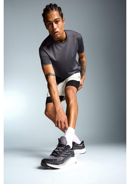 fit Slim Fit Dar Kesim Sporcu Penye Taytlı ŞORT E2759AX25SM