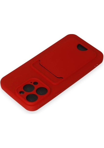 Newface iPhone 14 Pro Max Kılıf Kelvin Kartvizitli Silikon - Kırmızı