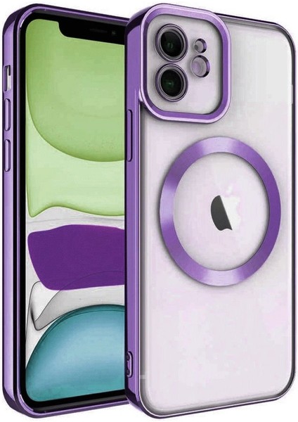 Newface iPhone 11 Kılıf Kross Magneticsafe Kapak - Mor