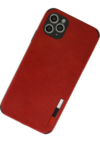 Newface iPhone 11 Pro Kılıf Loop Deri Silikon - Kırmızı