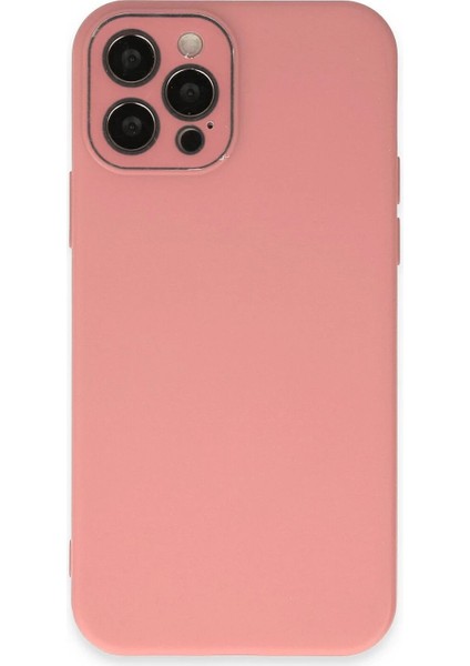 Newface iPhone 12 Pro Max Kılıf Lansman Glass Kapak - Pembe