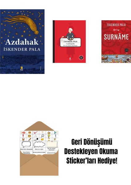 Azdahak + Ansikolopedik Divân Şiiri Sözlüğü (Ciltli) + Surnâme - Bir Osmanlı Mâcerası + Okuma Sticker'ları