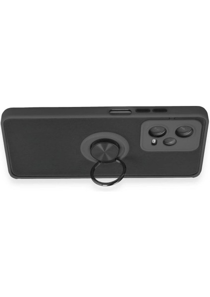 Newface Xiaomi Redmi Note 12 5g Kılıf Montreal Yüzüklü Silikon Kapak - Siyah modelleri