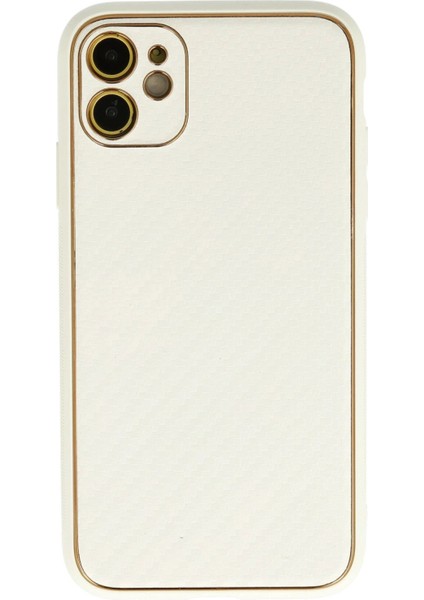 Newface iPhone 12 Kılıf Coco Karbon Silikon - Beyaz