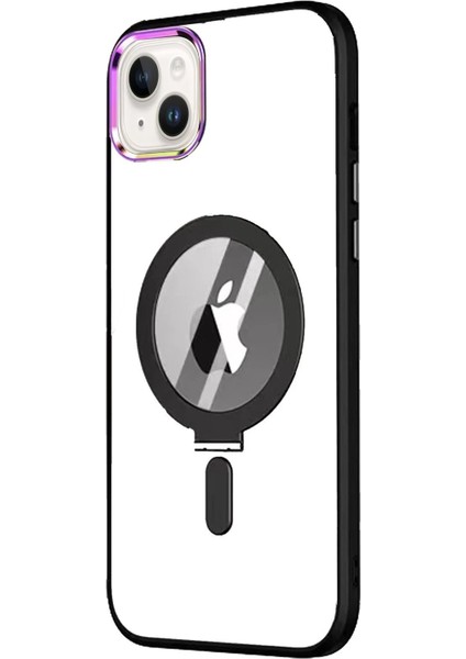 Newface iPhone 15 Kılıf Mudo Magneticsafe Standlı Kapak - Siyah