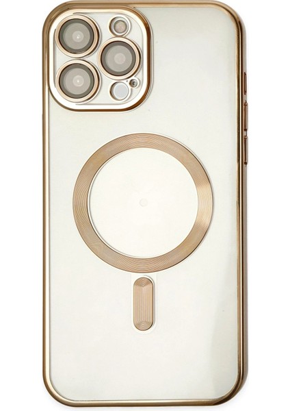 Newface iPhone 13 Pro Kılıf Kross Magneticsafe Kapak - Gold
