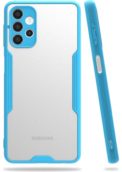 Newface Samsung Galaxy A72 Kılıf Platin Silikon - Mavi