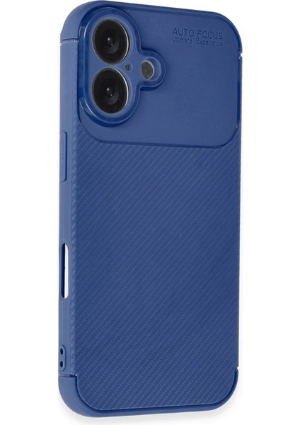 Newface iPhone 16 Kılıf Auto Focus Karbon Kapak - Lacivert