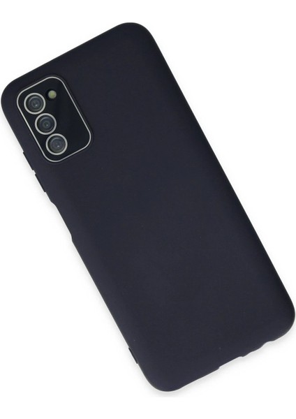 Newface Samsung Galaxy A03S Kılıf Lansman Glass Kapak - Lacivert