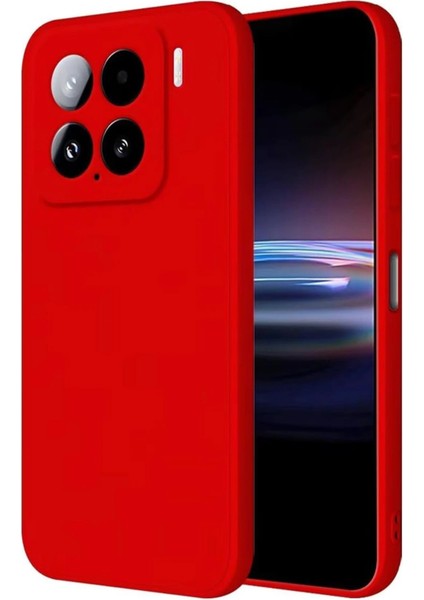 Newface Xiaomi Mi 15 Kılıf Nano Içi Kadife Silikon - Kırmızı
