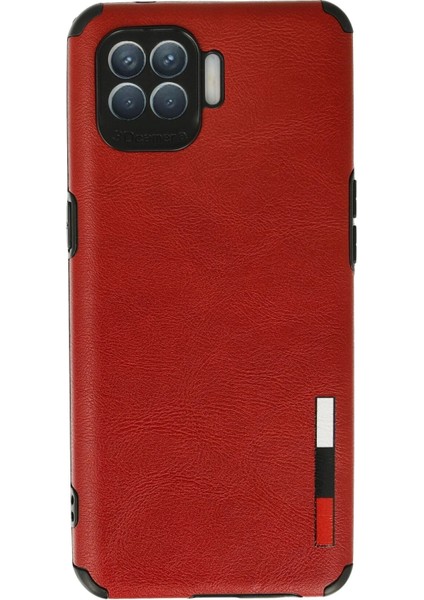Newface Oppo Reno 4 Lite Kılıf Loop Deri Silikon - Kırmızı