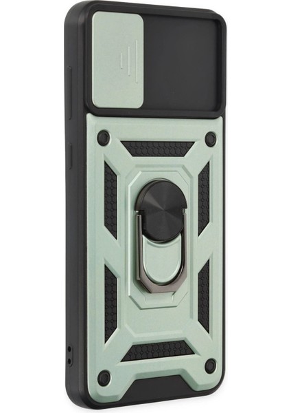 Newface Samsung Galaxy A04 Kılıf Pars Lens Yüzüklü Silikon - Yeşil fiyatları