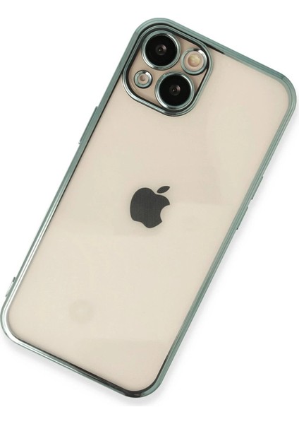 Newface iPhone 13 Kılıf Razer Lensli Silikon - Yeşil