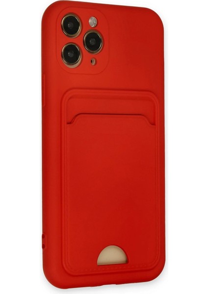 Newface iPhone 11 Pro Kılıf Kelvin Kartvizitli Silikon - Kırmızı