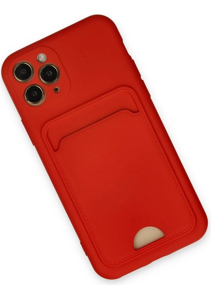 Newface iPhone 11 Pro Kılıf Kelvin Kartvizitli Silikon - Kırmızı