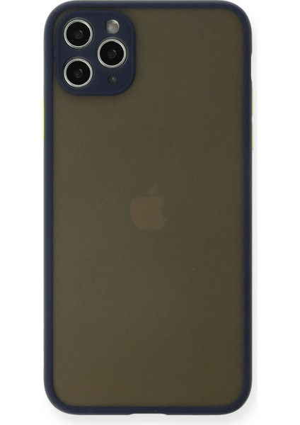 Newface iPhone 11 Pro Max Kılıf Montreal Silikon Kapak - Lacivert
