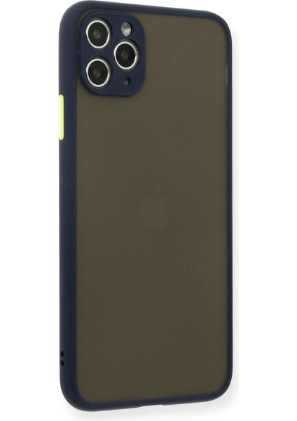 Newface iPhone 11 Pro Max Kılıf Montreal Silikon Kapak - Lacivert