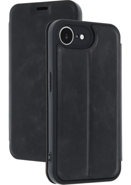 Newface iPhone 16E Kılıf Flip Cover - Siyah