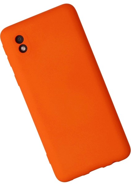 Newface Samsung Galaxy A01 Core Kılıf Nano Içi Kadife Silikon - Turuncu modelleri