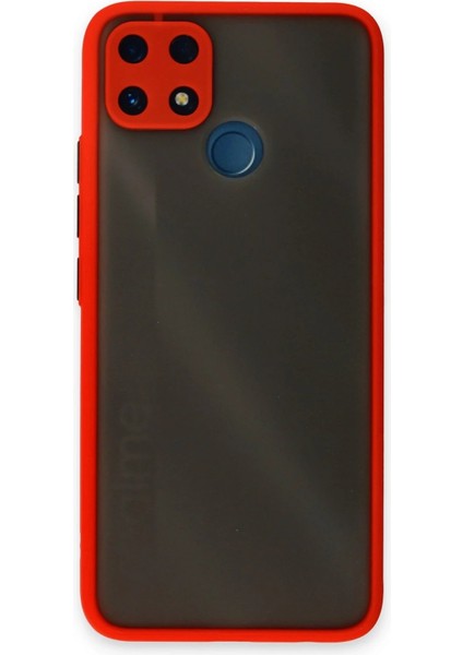 Newface Realme C25 Kılıf Montreal Silikon Kapak - Kırmızı