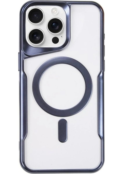 Newface iPhone 14 Pro Kılıf Boyi Magsafe Silikon Kapak - Lacivert