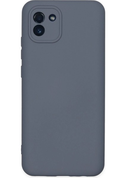 Newface Samsung Galaxy A03 Kılıf Nano Içi Kadife Silikon - Gri